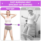 1 x Brand New Hula Hoop Adults, 24 Knots Smart Hula Hoop with Weight Ball, Quiet Fitness Hoop, Never Falls, Hulahub Hoop for Losing Weight - RRP €21.99