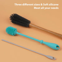 41 x Brand New LeMuna Premium Bottle Brush Cleaner Set Silicone Bottle Brush with Long Wooden Handle Silicone Bottle Brush Silicone Straw Brush , Superior Bottle Cleaning Brush for Efficient Cleaning - RRP €533.0