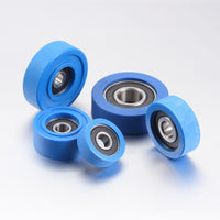 1 x RAW Customer Returns sourcing map PU Idler Pulley Roller Bearing 6x30x12mm Polyurethane Coated Idler Wheels for Industry Blue - RRP €9.56