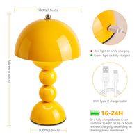 1 x RAW Customer Returns SUCIKORIO LED Table Lamp Wireless Touch Dimmable, LED Flowerpot Lamp Table Lamp Battery Rechargeable Bedside Lamp Battery Operated Yellow for Living Room, Outdoor, Camping, Restaurant Table Decoration - RRP €40.33