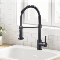 1 x RAW Customer Returns Cesinkin Kitchen Faucet Black Sink Faucet with Two Water Spray Modes Kitchen Faucet 360 Swivel High Pressure Kitchen Faucet Stainless Steel - RRP €48.0