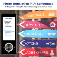 1 x RAW Customer Returns Instant Voice Translator, Portable Simultaneous Translator Updated to 2023, Offline Online Voice Photo Translation, 137 Languages Supported, Translator for Business and Travel - RRP €101.26