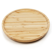 1 x Brand New 1 Piece 11.6 Inch Wooden Serving Tray, Round Serving Platter, Rustic Kitchen Plate, Decorative Bathroom Ottoman Tray Organizer for Coffee Table Counter Farmhouse Home Decor 1pcs  - RRP €20.4