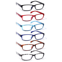 1 x RAW Customer Returns COJWIS Reading Glasses 6 Pack Men and Women Quality Spring Hinge Blue Light Filter Reader Glasses 6 Color Mix-2, 3.00  - RRP €19.15