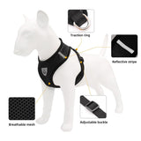 3 x Brand New Dog harness cat harness with leash escape-proof anti-pull harness air mesh breathable reflective chest harness for puppies, small dogs black, L  - RRP €61.2