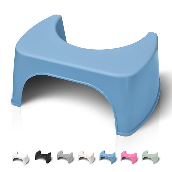 1 x RAW Customer Returns Well Care Toilet Stool Blue - Toilet Stool for Adults - Made from Recycled Plastic - Toilet Stool Made in France - Allows squatting position anti-constipation - Squatty Poop Stool - RRP €27.95