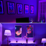 1 x RAW Customer Returns Onforu Set of 2 black light bulbs, E27 UV bulb 9W light bulb, 385-400nm UVA level black light lamp, black light bulb, UV lighting party light for party, basement, disco, club, bar, neon colors - RRP €17.14