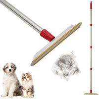 1 x RAW Customer Returns Pet Hair Remover Carpet Rake Lint Scraper with Adjustable Long Handle for Couch Carpet, Dog Cat Hair Removal Brush Tool, Reusable Fur Broom for Car Furniture Mats, Stairs - RRP €23.5