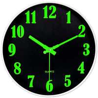 1 x RAW Customer Returns OURISE Luminous Wall Clock Fluorescent Wall Clocks Large Wall Clock Without Ticking Noise 12 Inch Night Light Wall Clocks Modern Home Wall Clock - RRP €30.24