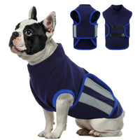 1 x Brand New Hjumarayan Dog Jacket - Stretchy Dog Vest with Reflective Stripe Lightweight Dog Jacket Small Dogs Comfort Coats for Dogs, Comfortable Dog Vest S Dark Blue  - RRP €19.31