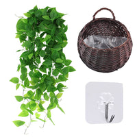 1 x RAW Customer Returns PLCatis Artificial Hanging Plants with Pot Artificial Plant Hanging 110cm Plastic Plants Low Maintenance Hanging Artificial Plant for Indoor Outdoor Wedding Garden Wall Decoration - RRP €16.94