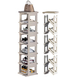 1 x RAW Customer Returns HOTOOLME 7-tier shoe rack, narrow shoe rack, shoe cabinet, shoe storage, space-saving, stackable, shoe stand for entrance area, hallway, bedroom shoe organizer - RRP €35.4