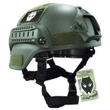 1 x RAW Customer Returns ATAIRSOFT MICH 2000 Style Softair Tactical Combat Army Military Airsoft Paintball Helmet with Side Rail and NVG Mount OD Green - RRP €34.26