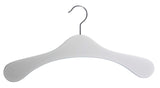 1 x RAW Customer Returns Hagspiel wooden clothes hangers, coat hangers made of beech wood, 5 pieces painted white Made in Austria - RRP €27.9