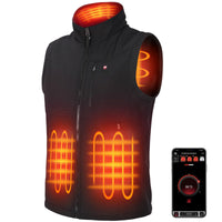 1 x RAW Customer Returns KEMIMOTO heated vest with app remote control, heated vest for men and women, with 10000mAh battery, heated vest with 4 heating zones, for motorcycling, fishing, skiing, size L - RRP €59.99