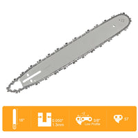 1 x RAW Customer Returns 4 pieces saw chains bar length 40cm 16 , professional chain suitable - 3 8 - 0.050 1.3mm - 57 drive links, replacement chain for various chainsaws - RRP €30.16