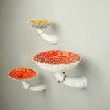 1 x RAW Customer Returns Kunyeah Mushroom Hanging Shelf Wall Shelf Mushroom Shaped Resin Hanging Ornaments Home Decor Wall Shelves for Bedroom Living Room Bathroom Small  - RRP €13.08