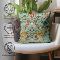 1 x RAW Customer Returns Encasa Homes Decorative Cushion Cover 50 x 50 cm T1 Timeless Floral Digital Print Large Square Pillow Case for Chair Seat Bed Office and Home Set of 2 - RRP €21.14