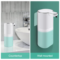 1 x RAW Customer Returns Automatic Soap Dispenser - Electric Soap Dispenser with Sensor, Automatic Soap Dispenser with 4 Level Setting, 2 Wall Stickers 1 USB Charging Cable, Wall Mounted Soap Dispenser for Bathroom Kitchen - RRP €22.18