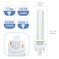 1 x RAW Customer Returns Aigostar PLC LED Bulb G24d-3 11W, Cold White Light 6500K 1070 Lumen, 360 Beam Angle, Non Dimmable, Pack of 5 - RRP €22.78