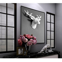 1 x RAW Customer Returns GARNECK Deer Head Wall Decoration Fake Deer Head Animal Head Wall Decoration Handmade Farmhouse Decoration for Home Office Bar Living Room - RRP €48.71