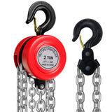 1 x RAW Customer Returns Anbull 2T chain hoist hand cable winch, fully galvanized chain, oil-free, 2000Kg load capacity pulley block and tackle rope hoist ratchet hoist, 3m chain, chain block hoist - RRP €65.53