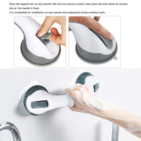 1 x RAW Customer Returns Asdazrxy Shower Handle, 2 Pieces Shower Handle for Elderly, Disabled Bathroom Handle, Suction Cup Handle, for Children and Elderly Green  - RRP €18.64