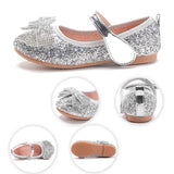 1 x Brand New YYF Girls Mary Jane Flat Shoes Shiny Bow Princess Shoes Wedding Party Performance Dress Shoes - RRP €27.99