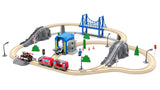 1 x Brand New Wooden Train Accessories Magnetic Train Toy Set, Theme Scene Chase Train Cars Fits all major brand railroad tracks, police vehicles for train route for toddlers ages 3 and up. - RRP €16.93