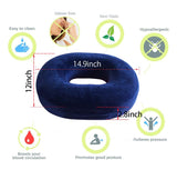 1 x RAW Customer Returns Ecosafeter Orthopedic Memory Foam Ring Pillow - Donut Cushion for Hemorrhoids, Coccyx Pain, Pregnancy, Postpartum Pain, for Wheelchair, Car, Office - RRP €29.5