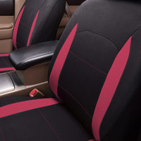 1 x RAW Customer Returns Flying Banner Car Seat Covers Universal Set with Airbag Full Range, Burgundy and Black  - RRP €33.26