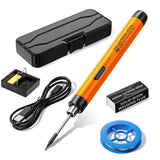 1 x RAW Customer Returns Cordless Soldering Iron Set - Portable soldering iron with built-in 800mAh battery, includes 1 soldering tip for soldering and has 3 settings for temperature adjustment from 300 -450  - RRP €19.49