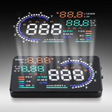 1 x RAW Customer Returns Car Hud Head Up Display, A8 5.5 OBD II Car HUD Head Up Display Car Windshied Reflective Screen Speed Display - RRP €67.44