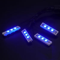 1 x RAW Customer Returns White 1x4 Bricks Blue LED Downlights in a Row Four in One Downlights , USB Powered - 100 Compatible with Lego Bricks - RRP €12.99