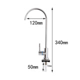 1 x RAW Customer Returns TOPWAY Reverse Osmosis Drinking Water Faucet Kitchen Sink Faucet 360 Degree Rotate Single Lever Stainless Steel, for All Reverse Osmosis Systems Water Filtration - RRP €17.21