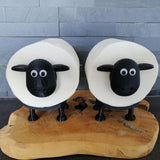 1 x RAW Customer Returns L-3D Sunny Set of 2 Toilet Paper Holders Sheep Black Toilet Paper Decoration for Bathroom WC Guest Bathroom Toilet Roll Holder Spare Roll Holder or as a Funny Gift - RRP €20.14