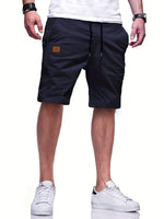 1 x RAW Customer Returns Tansozer Shorts Men Shorts Men Bermuda Summer Shorts Lightweight Breathable Chino Shorts Elastic Waist Casual Pants Shorts Men Cotton Stretch Shorts with Pockets DarkBlue L - RRP €33.99