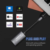 1 x RAW Customer Returns Video Capture Card, Guermok USB 3.0 HDMI to USB C Audio Capture Card, 4K 1080P60 Capture Devices for Gaming Live Streaming Video Recorder, Compatible with Windows Mac OS System for PS4 5, Switch, Xbox - RRP €19.15