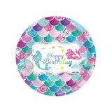 2 x Brand New fanquare mermaid party tableware paper plates, cups, napkins, forks mermaid party tableware for girls, children s birthday, party decoration, 16 guests - RRP €40.8