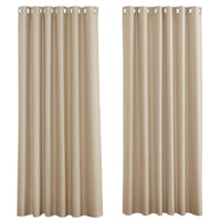 1 x RAW Customer Returns PONY DANCE Blackout Curtain Beige Eyelet Curtain Set of 2 H 260 x W 200 cm Curtains Beige Opaque for Bedroom Thermal Curtain with Eyelets, Biscotti Beige - RRP €60.95