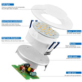 1 x RAW Customer Returns KYOTECH LED recessed spotlight ultra flat 230V IP44 6W warm white 3000K 500LM bathroom recessed spotlight recessed spot waterproof LED recessed light IP44 for bathroom kitchen spot led set of 6 - RRP €38.99