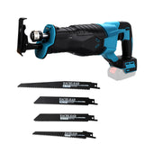 1 x RAW Customer Returns Cordless reciprocating saw compatible with Makita 18V battery, with 4 saw blades, 3500 rpm, electric wood saw with variable speed for cutting wood, metal and PVC without battery  - RRP €64.99