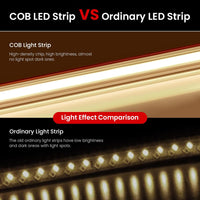 1 x RAW Customer Returns XUNATA COB LED Light Self Adhesive 288LEDs m IP65 Waterproof 230V Super Bright Flexible LED Strip for Stairs, Bedroom, Christmas, Party etc Natural White, 2m  - RRP €20.4