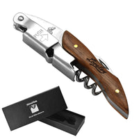 1 x RAW Customer Returns LORELEY MITTELRHEIN Germany Premium waiter s knife corkscrew wine opener bottle opener made of olive wood stainless steel for waiters bartenders every household occasion Loreley-black  - RRP €24.95