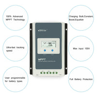 1 x RAW Customer Returns EPEVER 30A MPPT Solar Charge Controller 12V 24V DC Automatic Identification with LCD Display Backlight Negative Grounding Solar Charge Controller Tracer 3210AN  - RRP €99.73