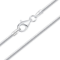 1 x RAW Customer Returns DTPsilver 925 Sterling Silver Robust Necklace Snake Chain - Lobster clasp - Width 2 mm - Length 40 cm - RRP €41.2