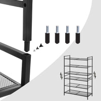 1 x RAW Customer Returns SONGMICS Shoe Rack with 3 Shelves Shoe Rack Stackable Shoe Storage for 9-12 Pairs of Shoes Metal Shoe Rack Hallway Living Room Bathroom Black LMR17BK - RRP €29.16