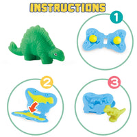 1 x RAW Customer Returns Clay Accessories Dinosaur Clay Tool Set from 2 3 4 5 Years, Intelligent Clay Set with 6 Dino Tools, Dino Toy Creative Gift for Children Boys Girls - RRP €13.09