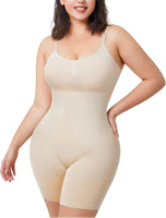 1 x RAW Customer Returns CHUMIAN Shapewear Women s Slimming Tummy Shaping Bodysuit Seamless Shaping Bodysuit Beige XXL 3XL - RRP €29.49