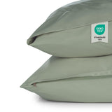 1 x RAW Customer Returns Blumtal Pillowcase 50 x 70 Set of 2 - Microfiber Cushion Cover - Pillowcases with envelope closure, Oeko-Tex certified, Extra Soft and Washable - Summer green - RRP €10.99